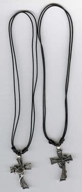 SKELETON AND CROSS NECKLACE (GN4)