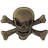 SKULL AND CROSS BONES LAPEL PIN