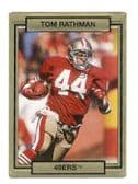 TOM RATHMAN SAN FRANCISCO 49ER'S 1990 TRADING CARD #247 WITH 3D EFFECT