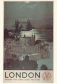 TOWER OF LONDON ( GWR ) POSTCARD