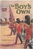TROOPING THE COLOUR ( BOYS OWN FRONT COVER JUNE 1913 ) POSTCARD