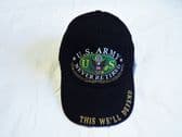 UNITED STATES ARMY NEVER RETIRED EMBROIDERED BASEBALL CAP