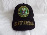 UNITED STATES ARMY RETIRED EMBROIDERED BASEBALL CAP