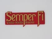 UNITED STATES MARINE CORPS SEMPER FI 3D EFFECT FRIDGE MAGNET
