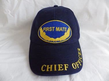 UNITED STATES NAVY FIRST MATE / CHIEF OFFICER EMBROIDERED BASEBALL CAP