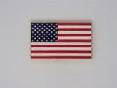 UNITED STATES OF AMERICA ( THE STARS AND STRPIES ) FLAG CAR GRILLE BADGE