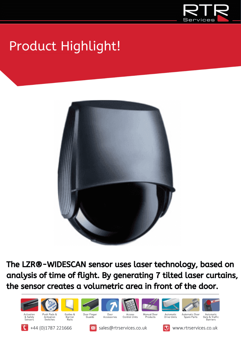 BEA Widescan Industrial Door Sensor CuttingEdge Activation and Safety