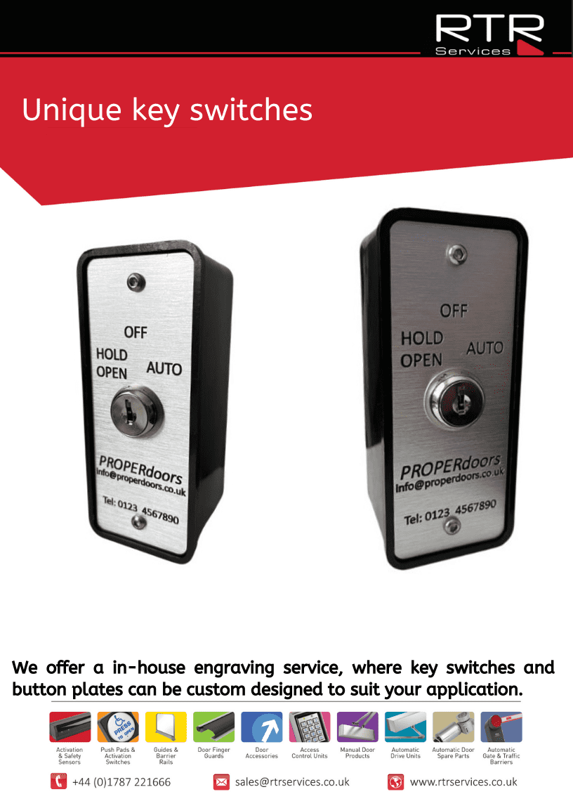 Custom designed key plates