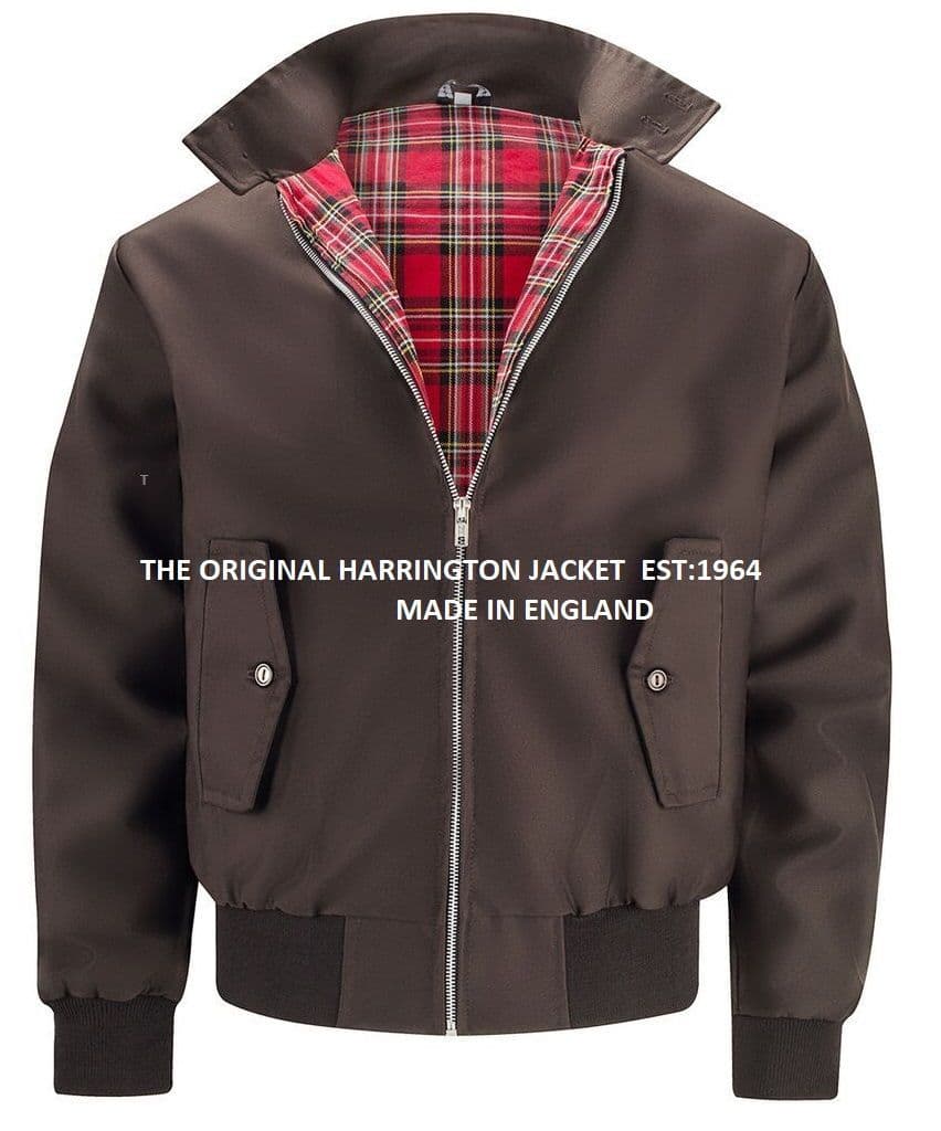 Original Brown Harrington Jacket MADE IN ENGLAND - M