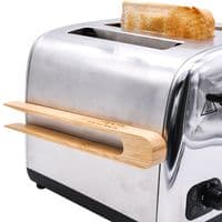 2 Magnetic Bamboo Toaster Tongs