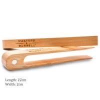2 Magnetic Bamboo Toaster Tongs