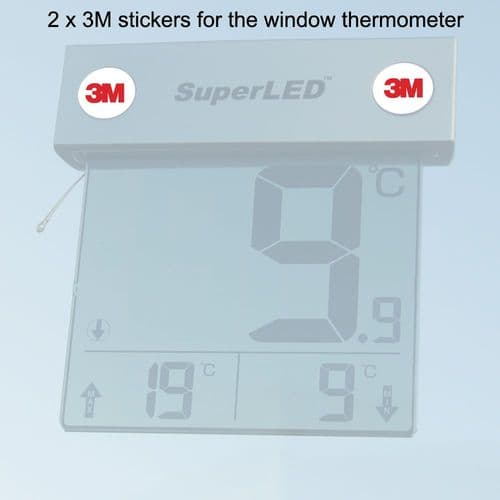 2x 3M sticky pads for window thermometer