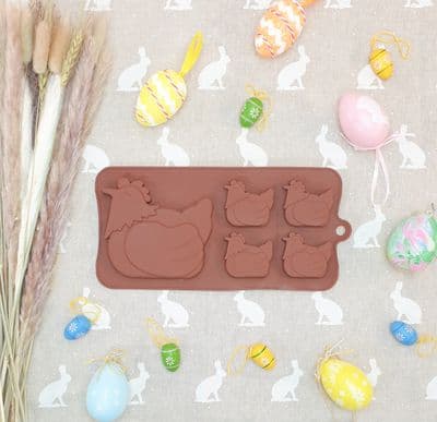 4+1 Chicken Silicone Chocolate Mould