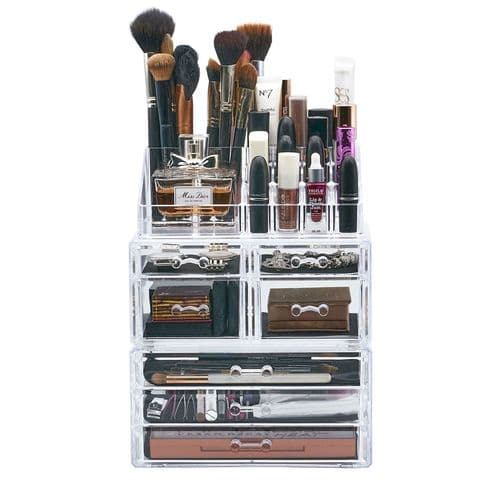 7 Drawer Makeup Organiser with Lipstick Holder
