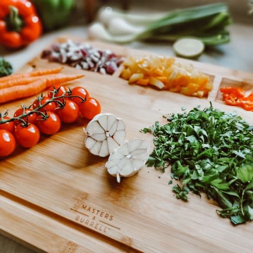 Bamboo Chopping Board with Compartments