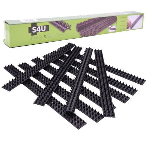 Black Fence Wall Spikes Garden Security Intruder Bird Cat Repellent Burglar Anti Climb