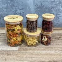Glass Storage Jars - 1200ml/500ml/150ml x3