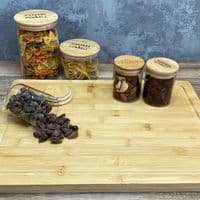 Glass Storage Jars - 1200ml/500ml/150ml x3