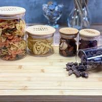 Glass Storage Jars - 1200ml/500ml/150ml x3