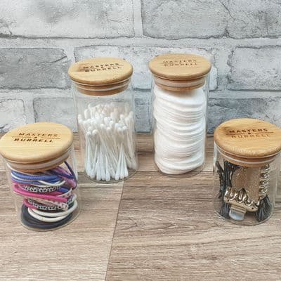 Glass Storage Jars - Beauty Set