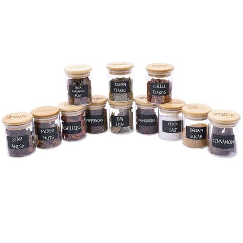 Glass Storage Jars - Spice Set