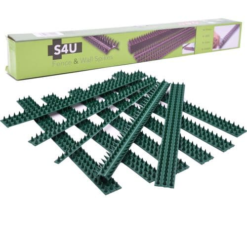 Green Fence Wall Spikes Garden Security Intruder Bird Cat Repellent Burglar Anti Climb