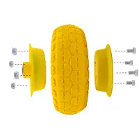 S4U 2 x 10” Sack Truck Hand Trolley Cart Wheelbarrow Solid Rubber Wheel