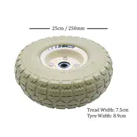 S4U 2 x 10” Sack Truck Hand Trolley Cart Wheelbarrow Solid Rubber Wheel