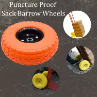 S4U 2 x 10” Sack Truck Hand Trolley Cart Wheelbarrow Solid Rubber Wheel