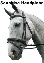 Sabre Cordoba Sensitive Round Raised Snaffle Bridle English & Flash (Klassic/Crank) Noseband