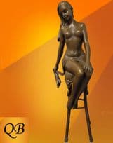 ART DECO BRONZE FIGURINE NICOLETTE