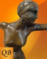 Art Deco bronze figurine The Ball Dancer by Maurice Guiraud Riviere