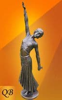 ART DECO BRONZE FOOTSTEPS FIGURINE