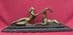 ART DECO, BRONZE STATUE, DIANA WITH GAZELLE, AMAZONIAN SCULPTURE