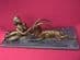 ART DECO, BRONZE STATUE, DIANA WITH GAZELLE, AMAZONIAN SCULPTURE
