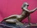 ART DECO, BRONZE STATUE, DIANA WITH GAZELLE, AMAZONIAN SCULPTURE