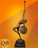 Bronze Art Deco Jericho statue