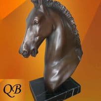BRONZE HORSE HEAD BUST