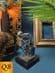 BRONZE SKELETON THINKER GREEN