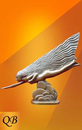 FRENCH ART DECO COMET BRONZE HOT CAST STATUE