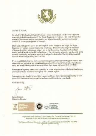 REGIMENT SUPPORT LETTER. 24/25
