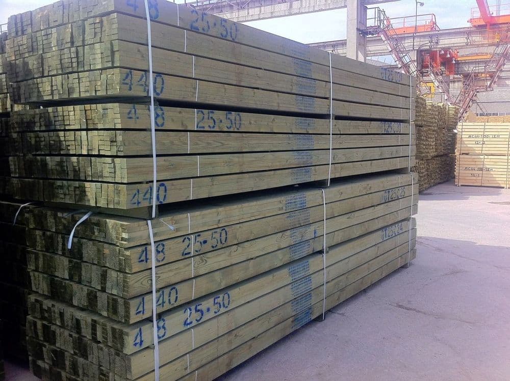 050 x 025 x 4800MM IMPORTED TREATED STAMPED TIMBER ROOFING LATHE BS5534