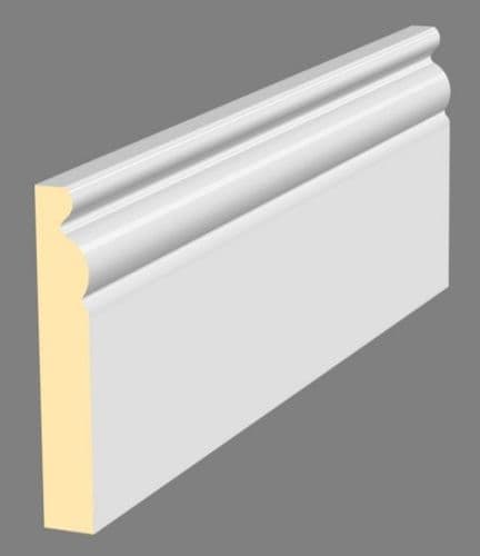 094 x 019 x 4.4MT PRIMED MDF MOULDED ARCHITRAVE / SKIRTING (OGEE)