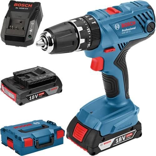 BOSCH GSB18V-21 DRILL DRIVER 2 x 1 5AH BATTERIES