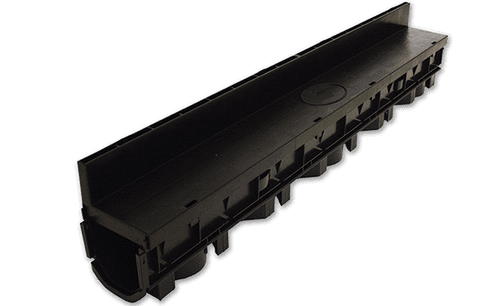 CHANNEL BRICK SLOT RAINDRAIN BLACK PLASTIC 1MT A15