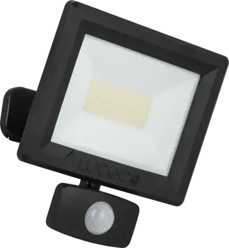EXTERIOR LUCECO ESSENCE IP65 SECURITY FLOODLIGHT WITH PIR SENSOR & TILT - 50W