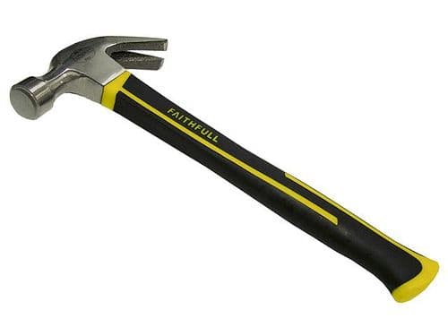 FIBREGLASS HANDLED CLAW HAMMER 16oz FAITHFULL