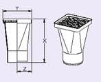 HOPPER PLAIN 160MM x 160MM B1071