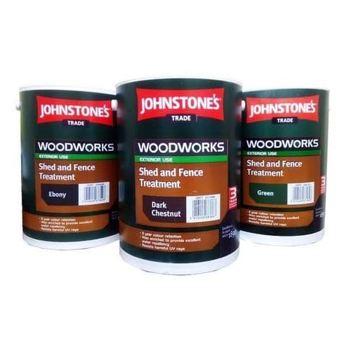 JOHNSTONE SHED & FENCE PAINT 5ltr DARK CHESTNUT 00302009