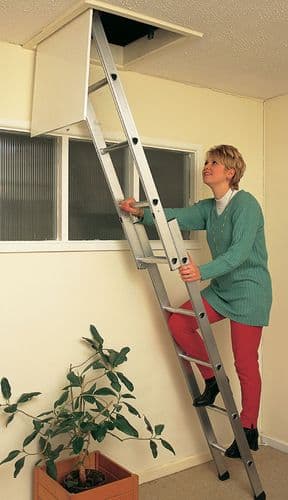 LOFT LADDER 2 SECTION ALUMINIUM TITAN